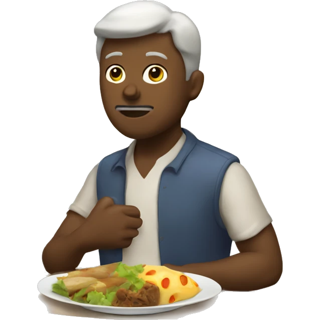 Homme qui fais manger emoji