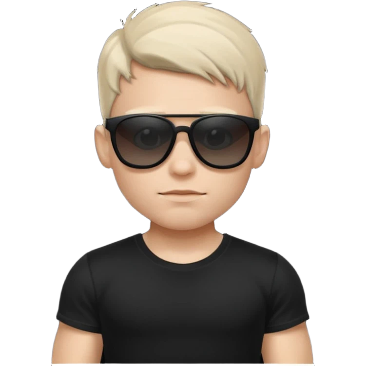 boy naked white musclar with sunglasses black emoji