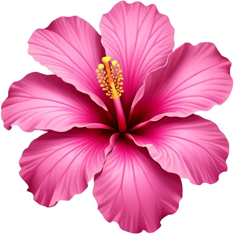 Pink hibiscus flower emoji
