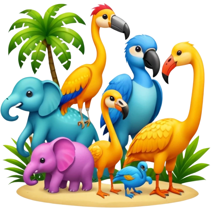 tropical animals emoji