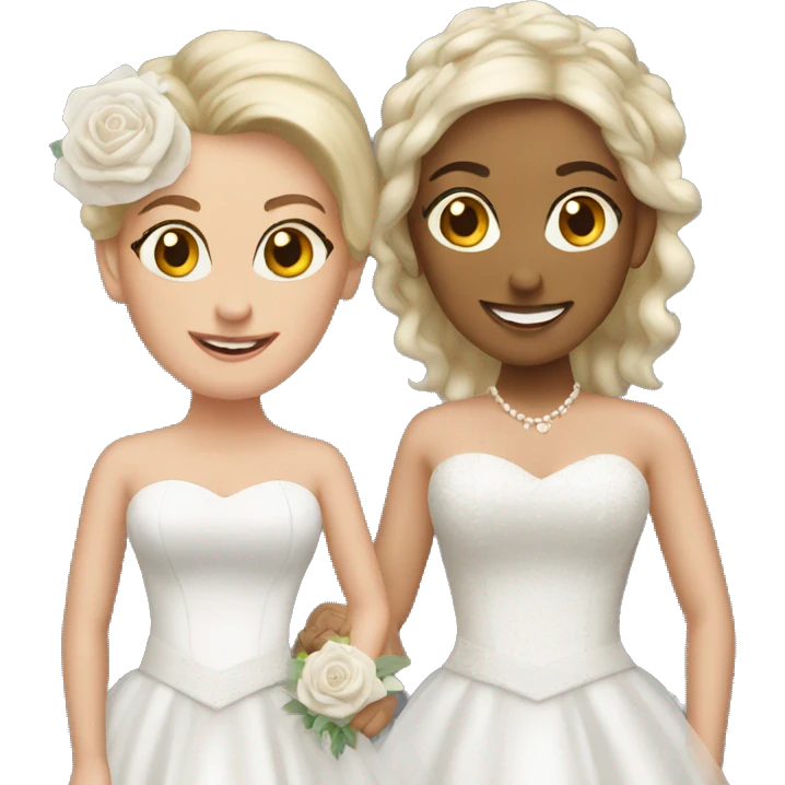 2 american brides emoji