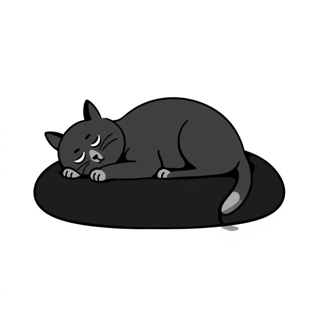 A tired cat emoji