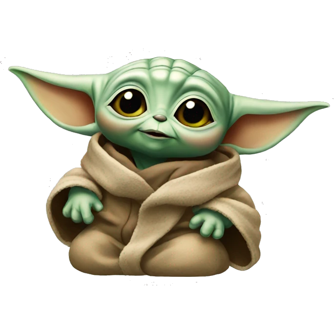Baby Yoda is delighted emoji