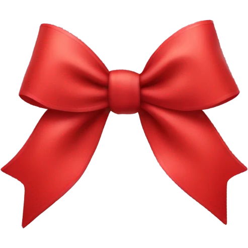 red cheer bow emoji