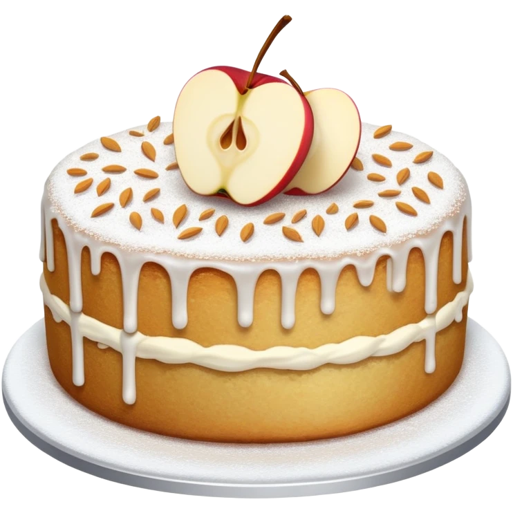 Vanilla apple cake dessert luxury  emoji