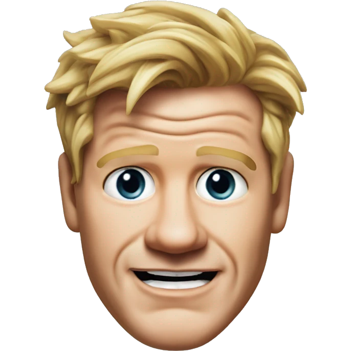 real looking gordon Ramsey, human features, realistic, hyperrealistic emoji