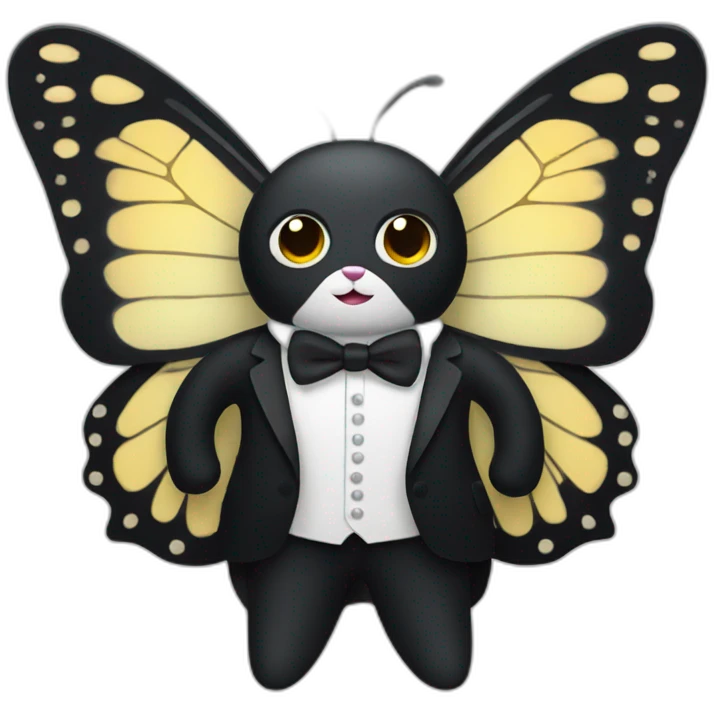 butterfly wearing tuxedo emoji