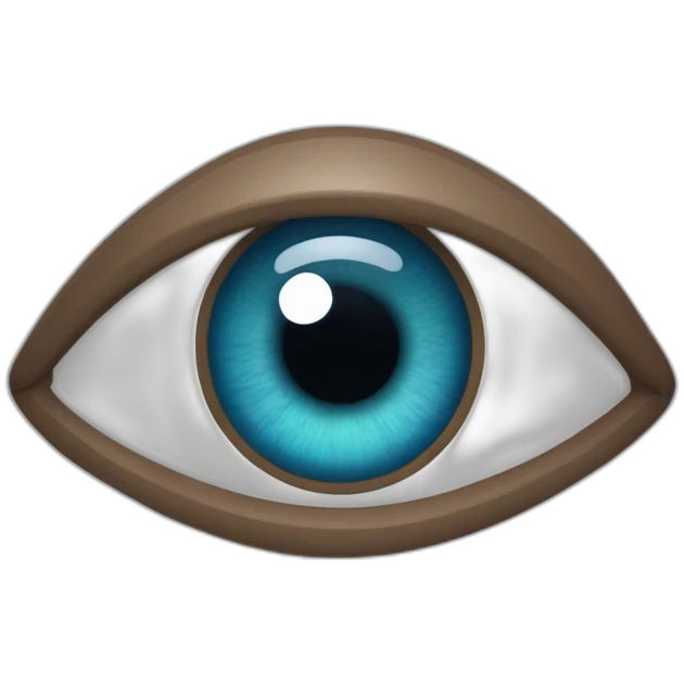 Ojos azul grisáceo con cejas expresivas emoji
