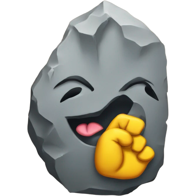 A face with a tongue between the rock hand  emoji