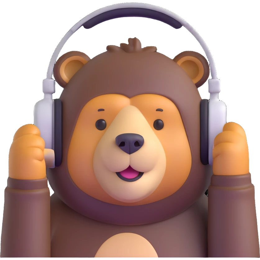 bear with a headset emoji