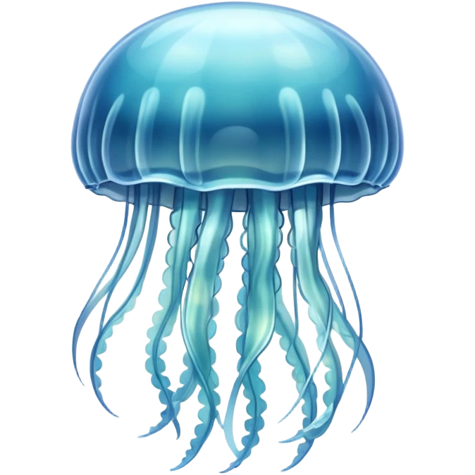 Transparent clear jellyfish made of glass emoji