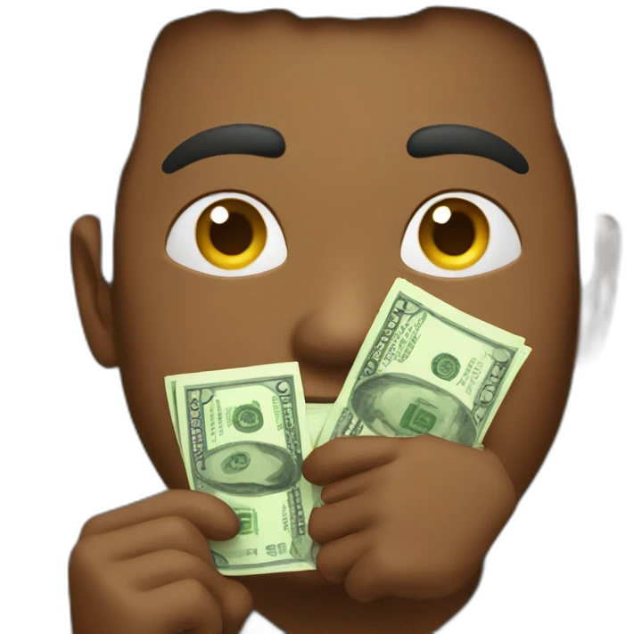 Elon holding money emoji