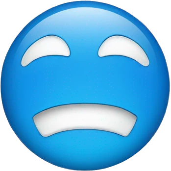 Blue ircle with whie tick inside emoji