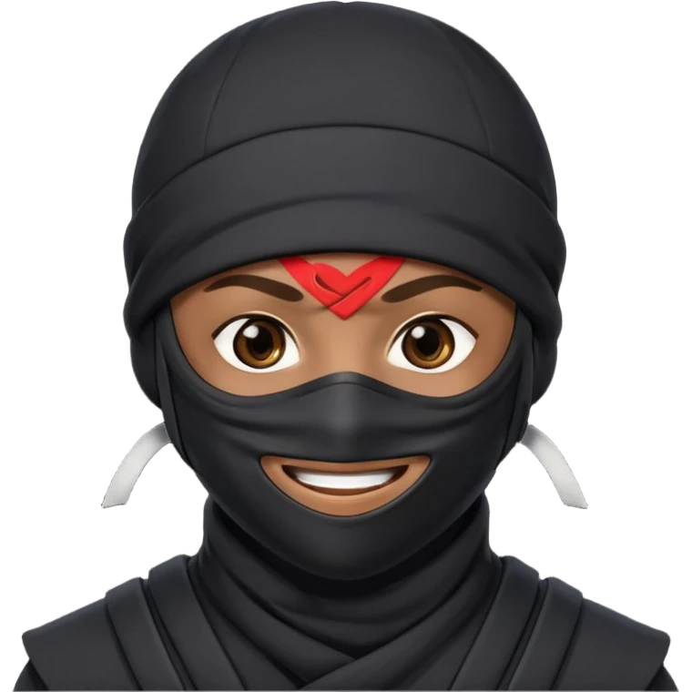 Ninja con ojos de enamorado  emoji