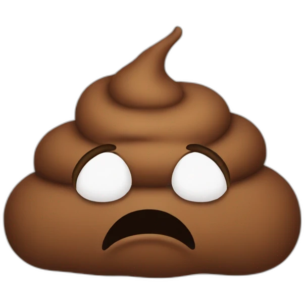 sad poop emoji