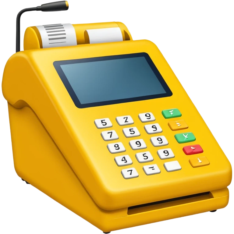 yellow pos terminal emoji
