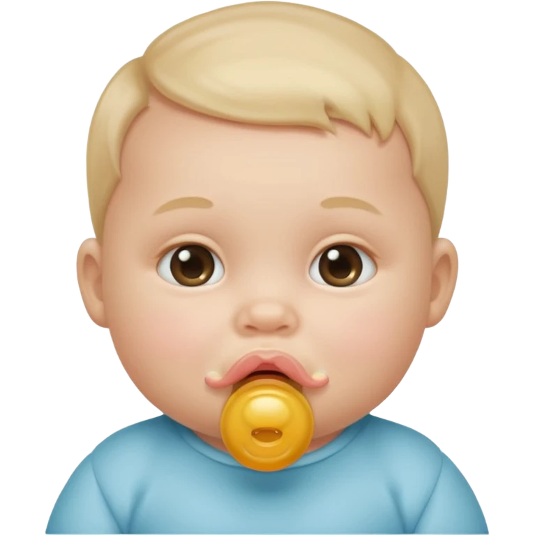 baby with pacifier on mouth emoji