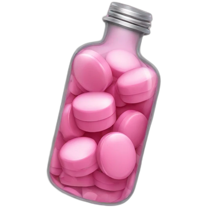 Pink pills flask emoji