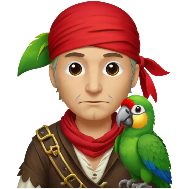 pirate and parrot emoji