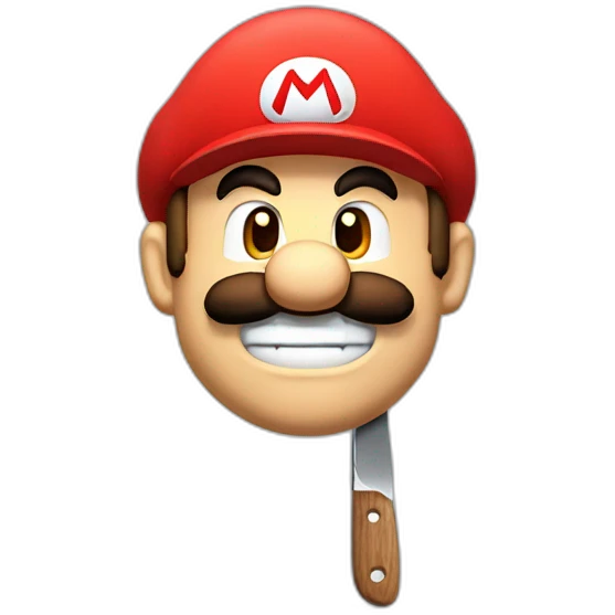 Mario avec couteau emoji