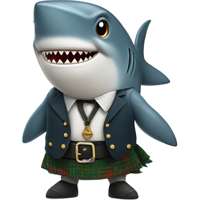 Shark in a kilt emoji