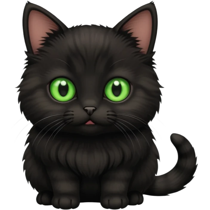 Black munchkin cat emoji
