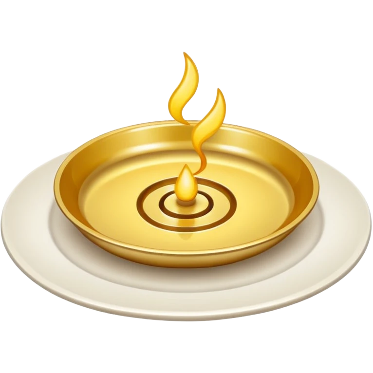un lingote de oro en un plato emoji