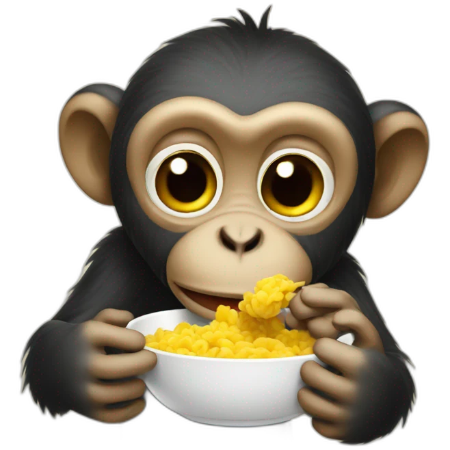 monkey eating emoji