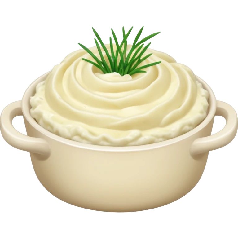 Mashed potatoes with chives emoji