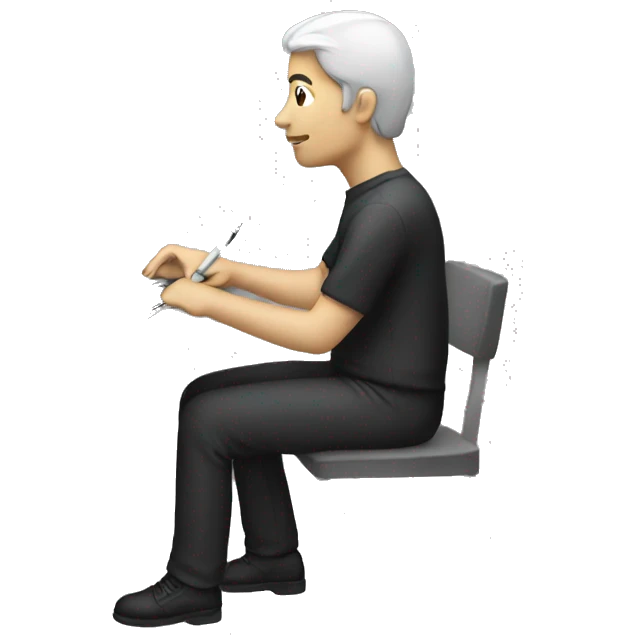person with pen and computer emoji