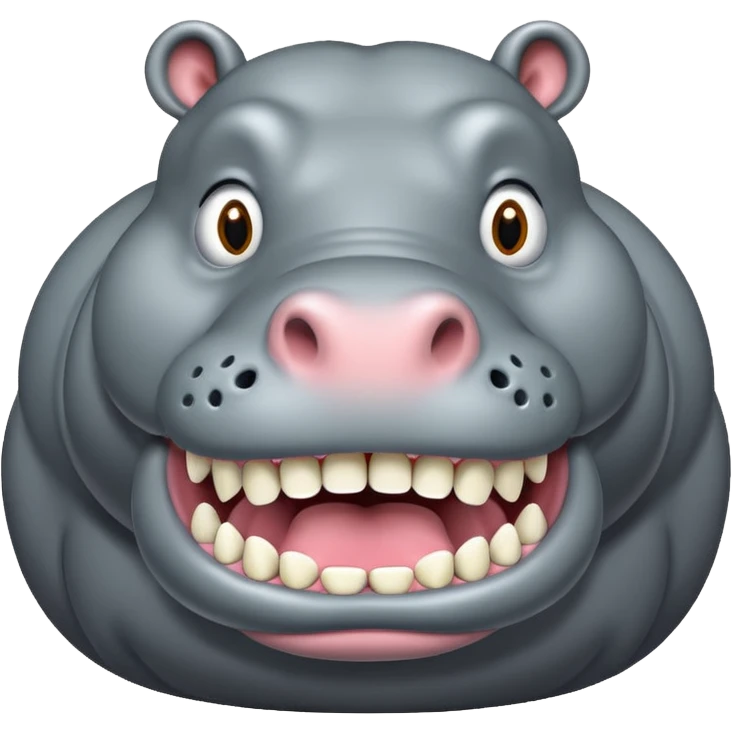 A hungry hippo emoji