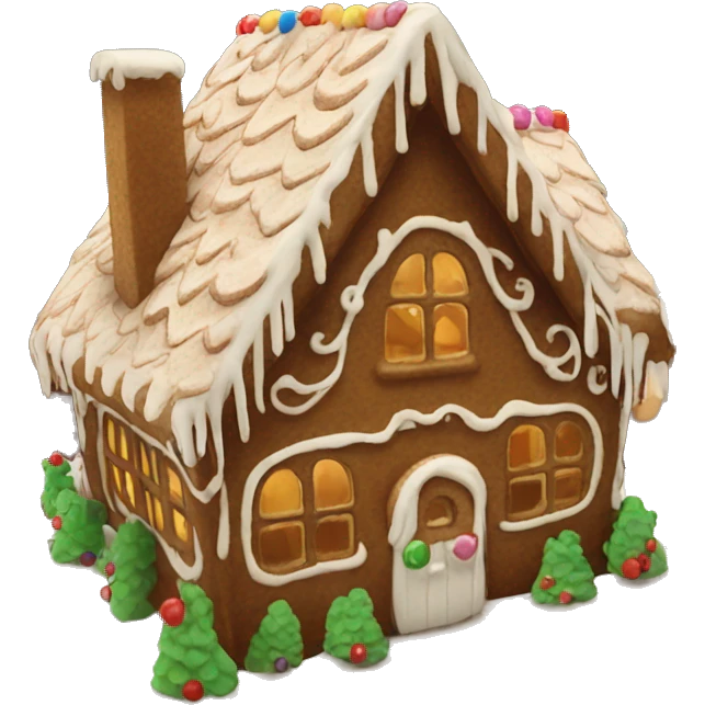 gingerbread house emoji