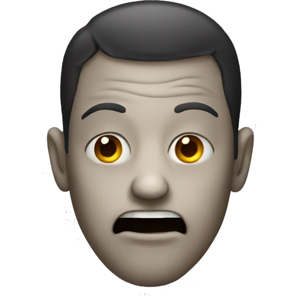 Creepy face emoji