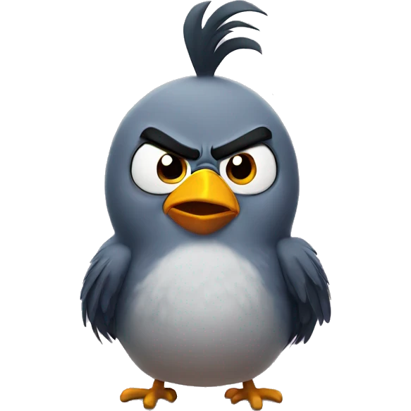angry bird thinking emoji