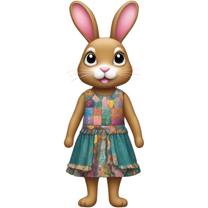 Bunny wearing 500 dresses emoji