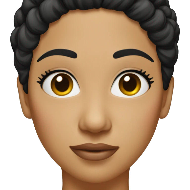 Hispanic woman with black bun emoji