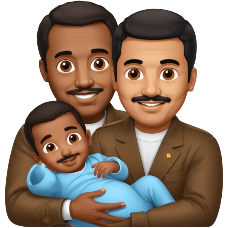 puff diddy with nicolas maduro, with baby oil emoji