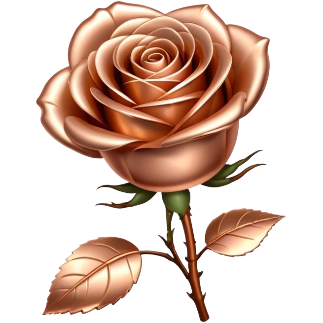 solid rose gold rose emoji