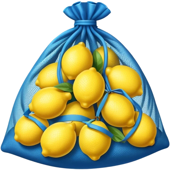 lemons in blue mesh bag emoji
