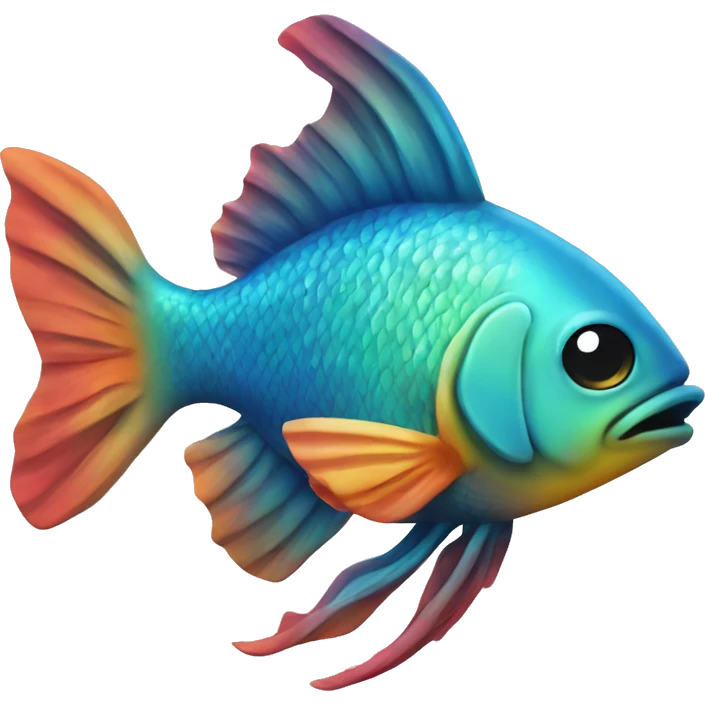 Colorful fishes in the sea emoji