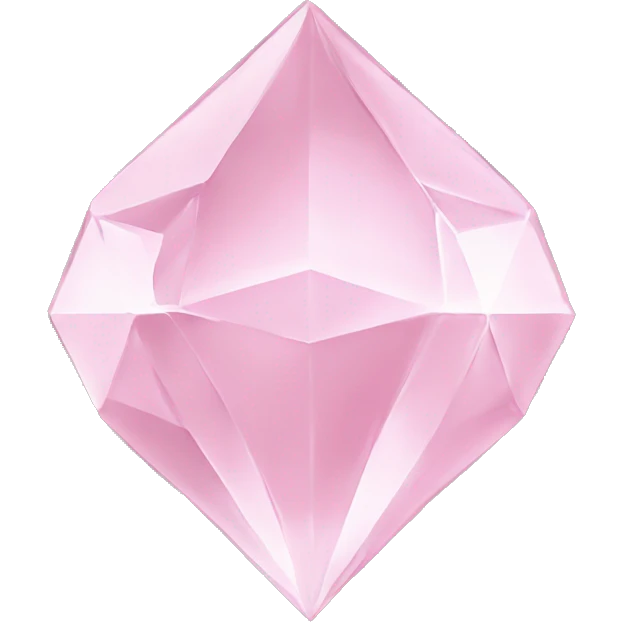 Cœur en diamant rose pale emoji