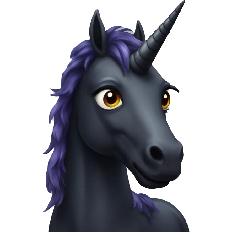 Dark unicorn  emoji
