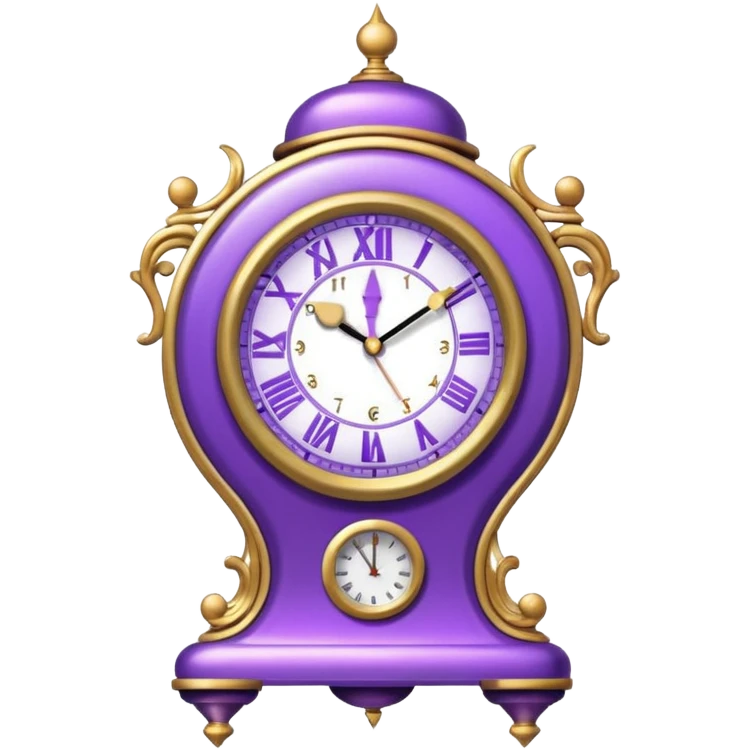 glitter purple clock emoji