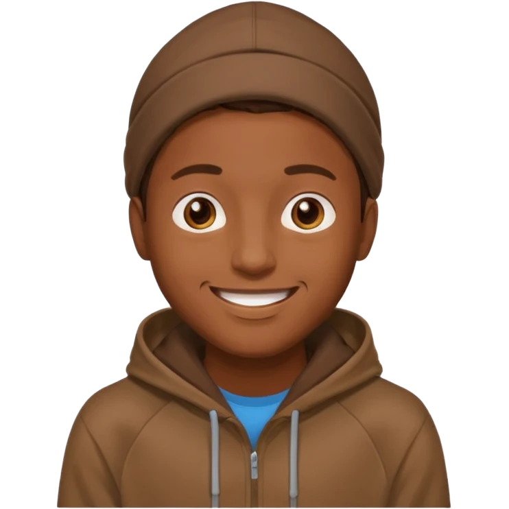 man with brown hoodie emoji