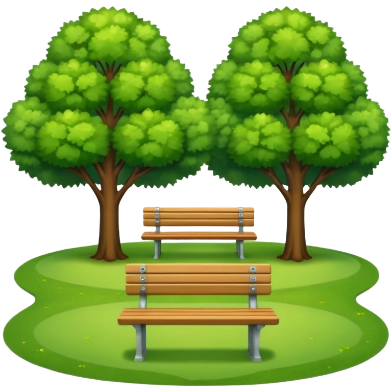 park with benches emoji