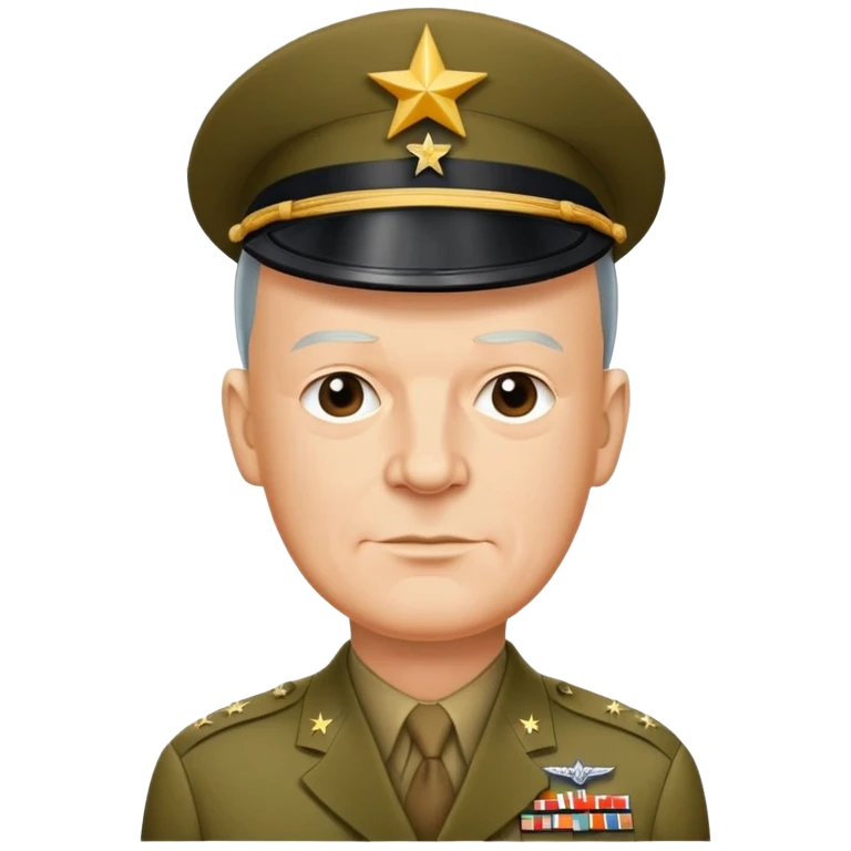 General Eisenhower in military uniform with five stars, World War II era emoji