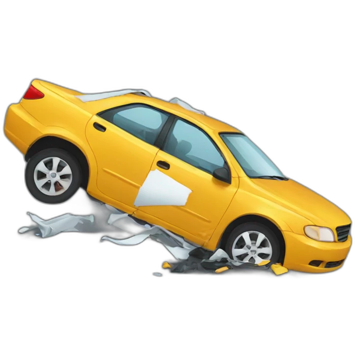 car crash emoji