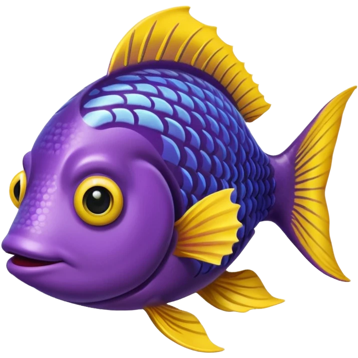 GURGLE FISH FROM FINDING NEMO PURPLE AND YELLOW GRAMMA FISH LONG emoji
