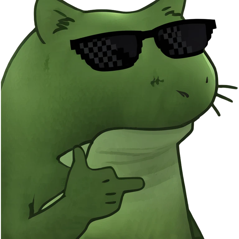 Cat with sunglasses emoji