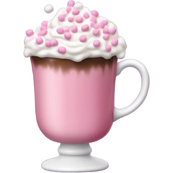 Hot chocolate pink emoji